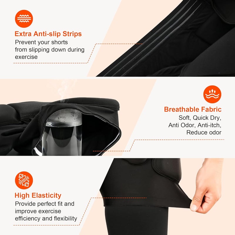 BARMACO 3D Protective Hip Butt EVA Padded Shorts, Crash Pad Impact Gear for Snowboard Skateboard Ski Roller Skating Bicycle et. - Image 5